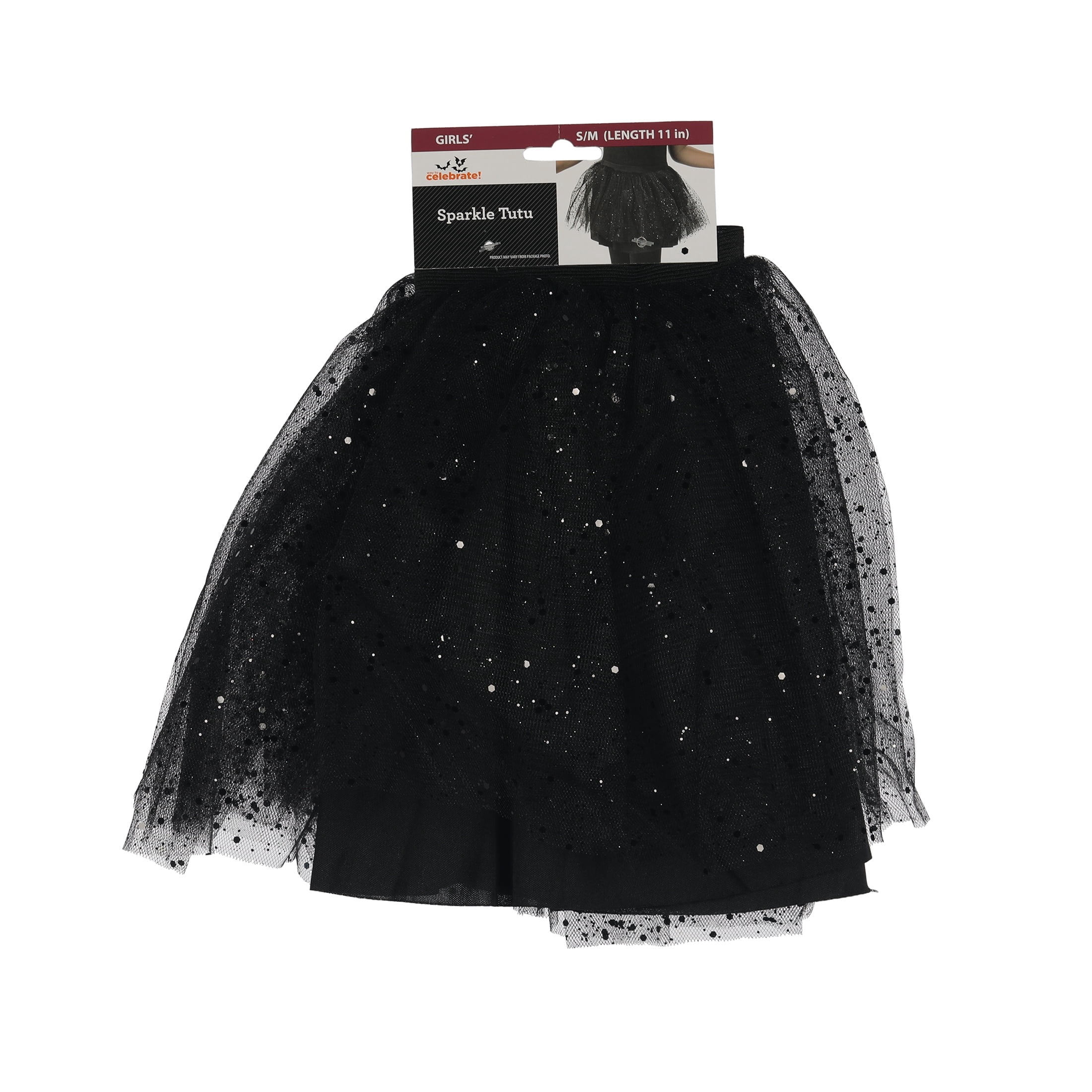 Sparkle Tutu Costume Accessory for Children, Black, S/M, Halloween by Way To Celebrate