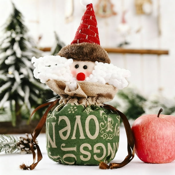 Decoración del hogar, decoración de habitaciones, decoración de paredes Bolsas de embalaje de frutas de Nochebuena Bolsa de manzana de poliéster