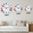 thumbnail image 4 of Designart 'Chrysanthemums And Apple Blossom' Traditional Wall Clock, 4 of 5