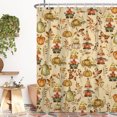 thumbnail image 3 of Nanqianyi Autumn Harvest Shower Curtain,Farmhouse Gnome Pumpkin Waterproof Bathroom Curtain With Hooks,36 x 72 Inch, 3 of 7