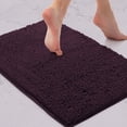 thumbnail image 2 of LuxUrux Plush Plum Microfiber Bath Rug, 15" x 23", Slip Resistance, 2 of 8