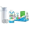 Orgain Vegan Organic Nutrition Shake, Sweet Vanilla Bean (11oz, 12 Pack) with BlenderBottle Classic V2 28-Ounce Shaker Bottle for Protein Shakes, White and Bonus Nutrition Basics Whisk Ball