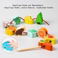 thumbnail image 2 of Juguete de madera para enhebrar cuentas, juguete de motricidad fina, juguete educativo Montessori, regalo de juguete, 2 of 3