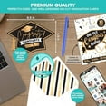 thumbnail image 3 of Decorably 20 Pack Postcard-Style Gold Foiled and Glittery 6.5x4.5in Pack of Graduation Cards Pack with Envelopes and Stickers, 5 Elegant Die-Cut Designs Grad Cards with Printed Message, 3 of 6