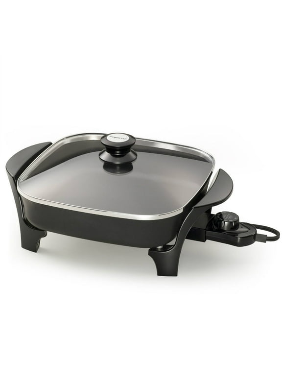 Presto 06626 Electric Skillet with Glass Cover, 11", 1000W, 120 Volts AC, Each