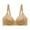 Khaki, variant on Lolmot Front Close Wirefree Bra for Women Plus Size Lace Bralette Push Up Padded Bralette Wire Free Everyday Bras Gathers Non Rim Breast Fashion Underwear