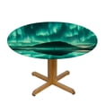 thumbnail image 3 of WYYP Aurora Borealis Round Table Cover Waterproof 100% Polyester Fiber White, 3 of 8