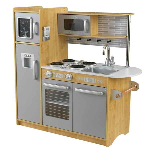 KidKraft Uptown Natural Play Kitchen - Walmart.com ...