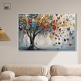thumbnail image 3 of Tree of Fluttering Colors Canvas Colorful Tree Art by Art Remedy, White Frame, 54" x 36", 3 of 7