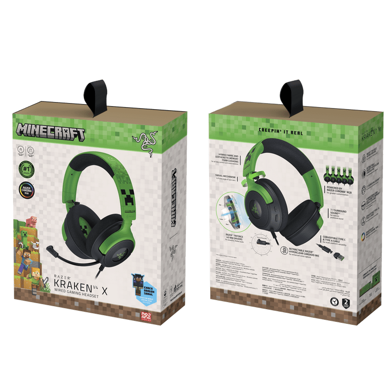 Razer Kraken V4 X - Minecraft Edition - Walmart.com