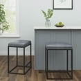 thumbnail image 2 of CLEARANCE! Metal Faux Leather Bar Stools 2 PACKS, 2 of 6