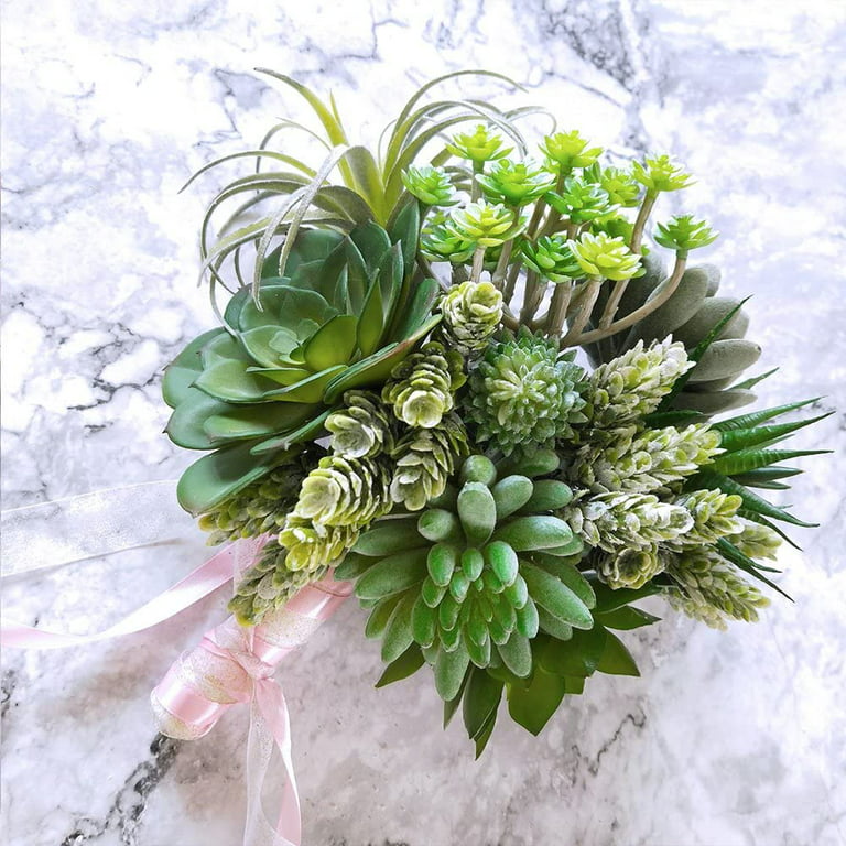 12x Bouquet Holder Floral Handle Wedding Bouquet Supplies Party Living, Size: 12.28 x 7.6 x 3.5 cm, Green