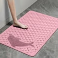 thumbnail image 5 of Xuniizn Bathroom Rugs 14x28" Bath Mat, Extra Soft Absorbent Chenille Shower Mat, Rubber Backing Quick Dry, Machine Washable Bath Mats for Bathroom Floor, Tub and Shower, Home Decor Accessories, Pink, 5 of 9