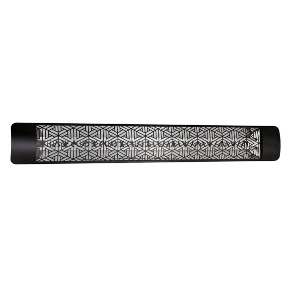 Eurofase Heating - 6000 Watt Electric Infrared Dual Element Heater-480 Voltage-Black Finish-Mason Decorative Fascia
