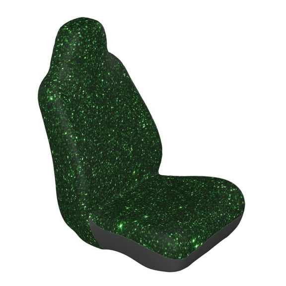 Lsque Emerald Green Sparkling Pattern Car Seat Covers for Front Seats , Waterproof Seat Covers for Cars, Sporty Front Seat Covers,Car Seat Cover Protector Front Seats
