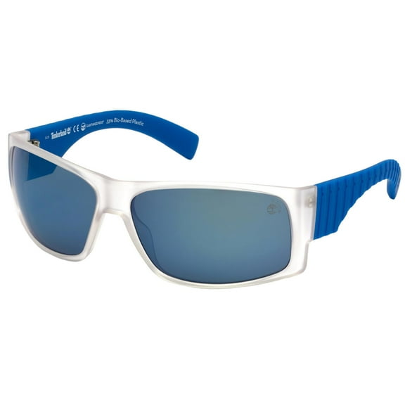 Timberland TB9215 20D Men's Matte Crystal/Cobalt Blue Sunglasses