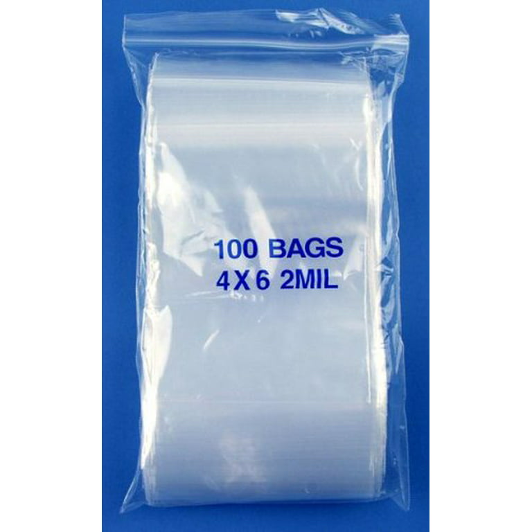 3x5 Plastic Resealable Bags Clear Zip Lock 2 Mil Pack of 100 - Findings  Outlet