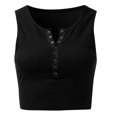 thumbnail image 6 of Sngxgn V Neck Tank Top for Women Camisole Shirt Blouse Sleeveless(Black,M), 6 of 7
