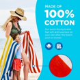 thumbnail image 3 of Kaufman - Toallas De Playa De Colores Brillantes | Toalla De Playa Grande De Gran Tamaño 100% Algodón | Toallas De Rayas Cabana Para Playa/Piscina/Jacuzzi | Juego De Toallas De Playa De Terciopelo Lig, 3 of 5