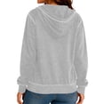 thumbnail image 3 of Womens Long Sleeve Zip Up Hoodies Plus Size Drawstring Comfy Tunic Sweatshirt Casual Lightweight Fall Jackets with Pockets, 3 of 8