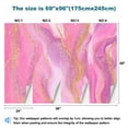 thumbnail image 3 of Peel and Stick Wallpaper Pink Purple Abstract Marble Art Gold Modern Art Wall Mural Decor Self Adhesive and Removable 69in x 98in, 3 of 8