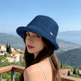 thumbnail image 2 of Yuanlong Womens Bucket Hat Floppy Brim Cloche Sun Cap Lightweight Foldable Portable Casual Summer Daily Vacation Headwear, 2 of 5