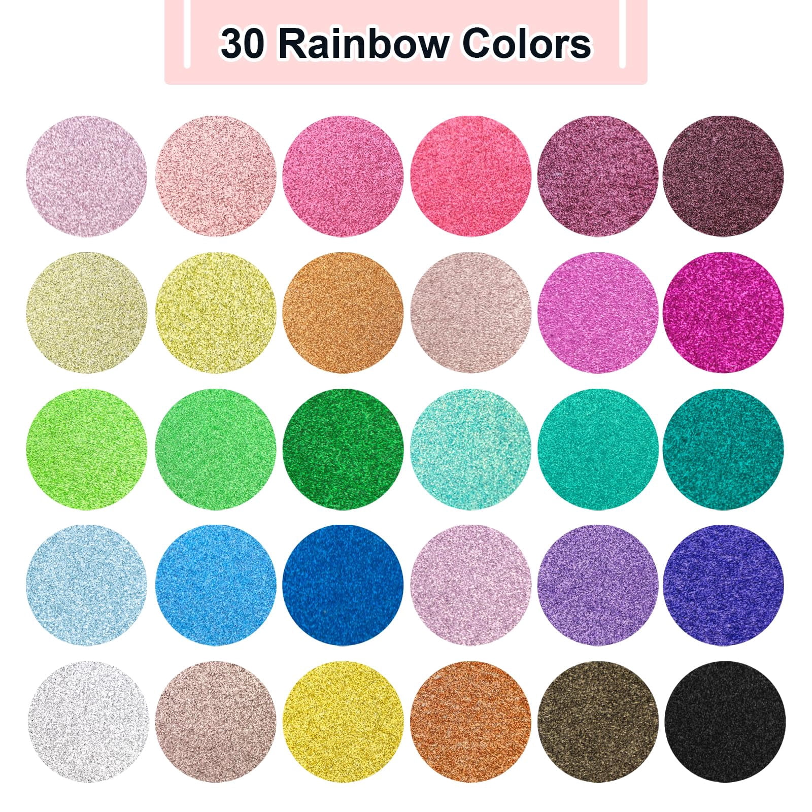 12 X 12 Inch Double Side Glitter Cardstock Paper 100lb Heavy Weight No Shred Colored Card Stock For Making 30 Colors