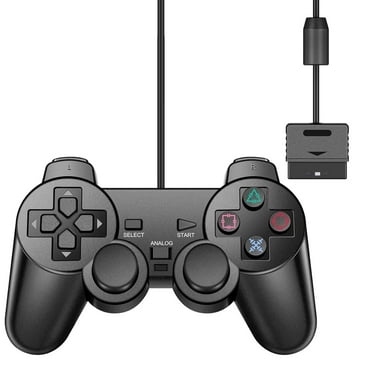 RetroFam Dualshock Wired PS2 Controller Compatible for PlayStation 2, Black