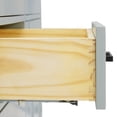 thumbnail image 5 of ARIEL Hepburn 36" Grey Bathroom Vanity, 1.5" Edge Carrara Quartz Countertop & Splash, Left Rectangular Sink, 2 Soft Closing Doors, 5 Full Extension Dovetail Drawers, Toe Kick, Matte Black, 5 of 10
