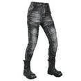 thumbnail image 4 of Hauaitttt Women's Motorcycle Riding Pants Protective Scratch Tear Thickened Leg Guard with Zipper Casual Sports Jeans for All Seasons Pants Suit for Women Work Casual Short Pants for Women Casual, 4 of 8