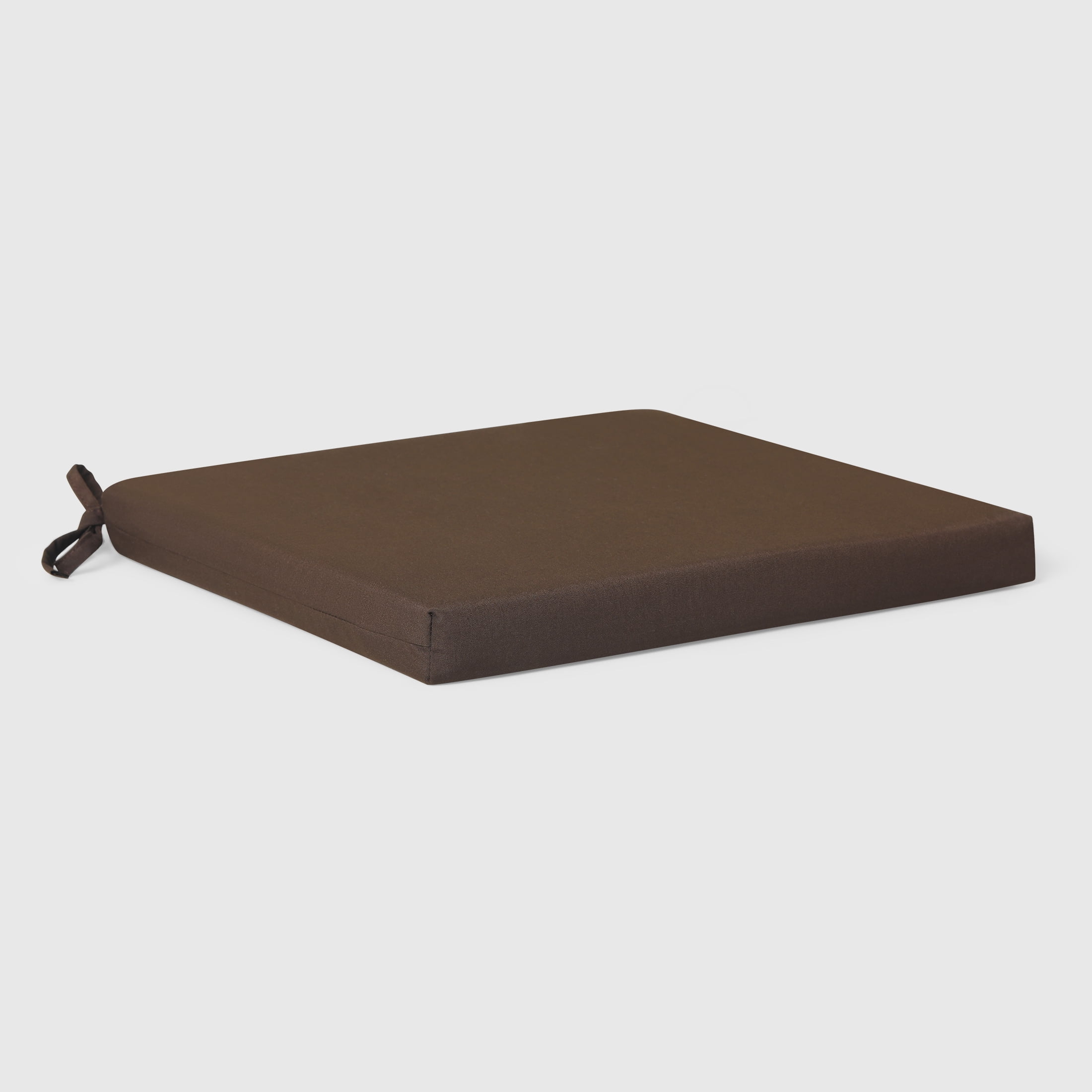 WestinTrends Solace Outdoor Patio Kitchen Dining Chair Square Seat Cushions Set of 4, 20" x 18", Brown