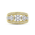 thumbnail image 2 of FB Jewels 10kt Yellow Gold Womens Round Diamond Flower Cluster Ring 1 Cttw Size 8, 2 of 4