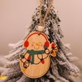 thumbnail image 4 of 18 Uds adornos de Navidad colgante de madera Ángel muñeco de nieve decoración del coche árbol de Navidad coche fiesta en casa, 4 of 5