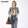 thumbnail image 4 of Montana West Hobo Bag Purses for Women Soft Slouchy Shoulder Handbags Tote with Pouch, Coffee, 4 of 7