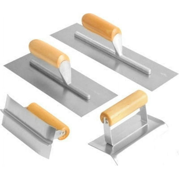 4 Piece Concrete Cement Finishing Hand Trowel Tool Set