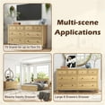 thumbnail image 5 of ChVans 65 inch Large Long Drawer Dresser， 8 Drawer Dresser for Bedroom, Modern Farmhouse Wood Wide Chest of Drawers, Storage Dressers for Bedroom, Living Room & Hallway, 5 of 8