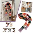 thumbnail image 2 of Wmool With Warm Color Splicing Contrast Striped Scarf Long Narrow Scarves Winter, 2 of 8