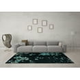 thumbnail image 3 of Ahgly Company Indoor Square Abstract Light Blue Modern Area Rugs, 6' Square, 3 of 4