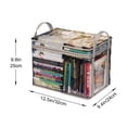 thumbnail image 3 of Student Book Storage Bag Transparent Storage Box Foldable Handheld Books School Supplies Organising Box, 3 of 3