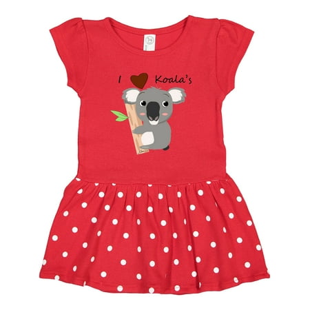 

Inktastic I Heart Koalas Gift Toddler Girl Dress