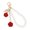 Red, variant on Elegant Rose Pearls Keychain Resin Flowers and Alloy Clasp Keyring Beaded Key Chain Accessories for Fashionable Women