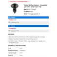 thumbnail image 2 of Fender Molding Retainer - Compatible with 1997 - 2003 Ford F-150 1998 1999 2000 2001 2002, 2 of 2