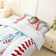 thumbnail image 3 of Manfei Personalized Initial A Twin Comforter Sets 2pcs,Baseball Sport Bedding Set, 3 of 6