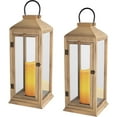 thumbnail image 7 of 2PCS 22.5 Inch  Outdoor Candle Lanterns Vintage Hanging Tower Large Lantern Metal Candle Holder ，With Led Candle For Garden Living Room Indoor Outdoor Parties Weddings Balcony, 7 of 7