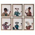 thumbnail image 1 of IMAX A0665597 Chien Acclame Décoration Murale & 44; Multicolore - Lot de 6, 1 of 1