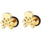thumbnail image 1 of Pendientes de acero inoxidable con forma de calavera gótica, esqueleto, motorista, cóctel, fiesta, Halloween, 1 of 3
