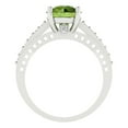 thumbnail image 4 of 2.21ct round cut green natural peridot 14k white gold Bridal Wedding Engagement Promise Anniversary Ring for Women size 8, 4 of 7