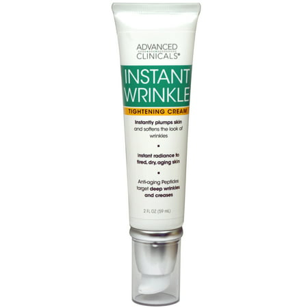 Advanced Clinicals Instant Wrinkle Tightening Cream. Targets and improves the look of sagging skin, dryness, aging, tired skin, wrinkles, and fine lines. Oat Extract, Vitamin E, and Aloe Vera.