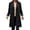 Black, variant on Wool Feel Single Breasted Long Pea Coat for Women, Lapel Collar Button Front, Elegant Commuter Fall Winter Outerwear, 1 Piece, S-XXL, Plus Size Friendly