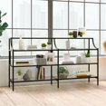 thumbnail image 5 of Home Square 2 Piece Living Room Set With 5 Shelf Metal Frame Bookcase and 3 Shelf Console Table in Black, 5 of 5